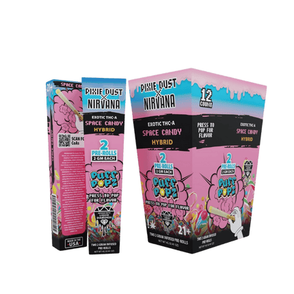 PIXIE DUST X NIRVANA EXOTIC 2 GRAM THC-A LIQUID DIAMOND PRE ROLLS (2CT/PACK)