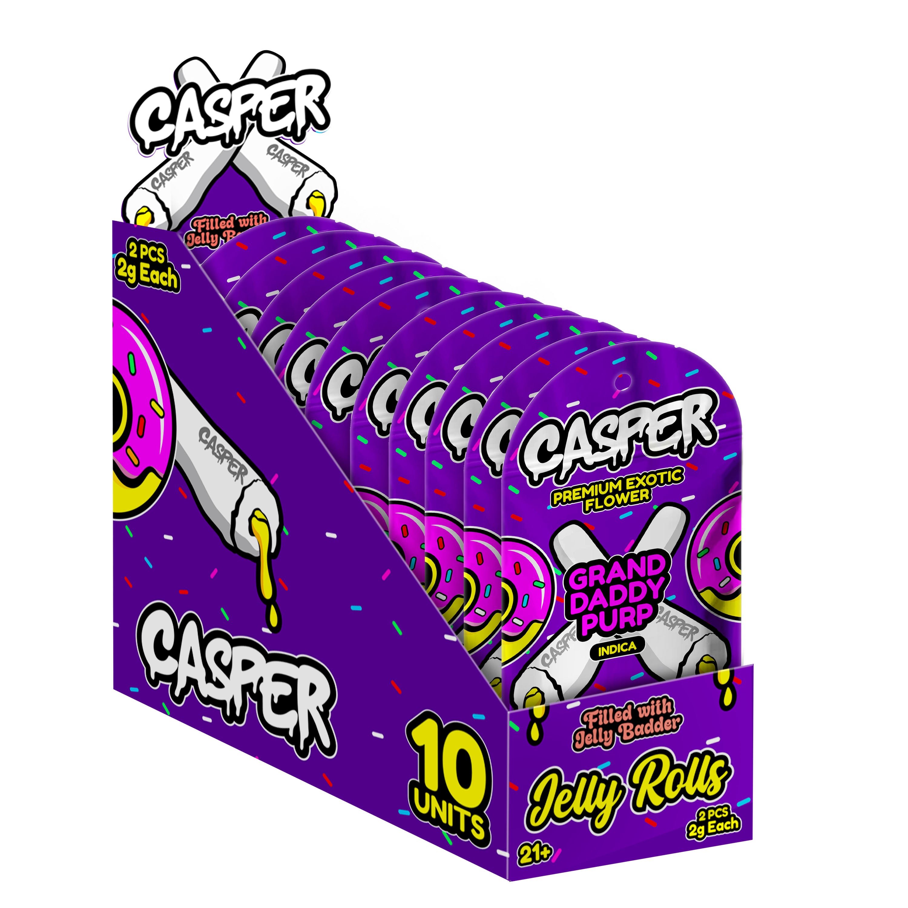 CASPER THC-A JELLY FILLED PRE ROLLS (2G x 2CT/PK)
