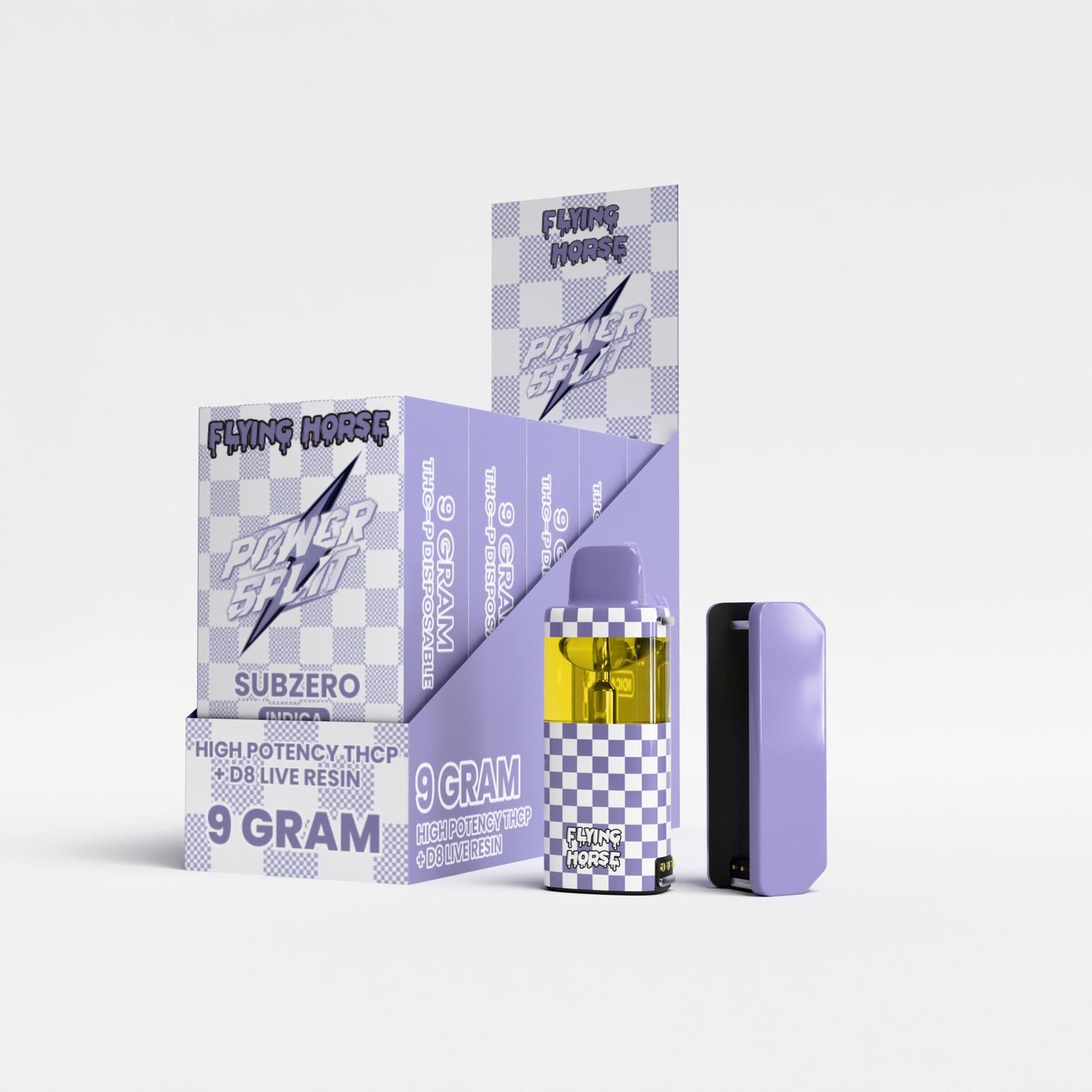 FLYING HORSE POWER SPLIT 9 GRAM KIT HIGH POTENCY THC-P + D8 LIVE RESIN BLEND
