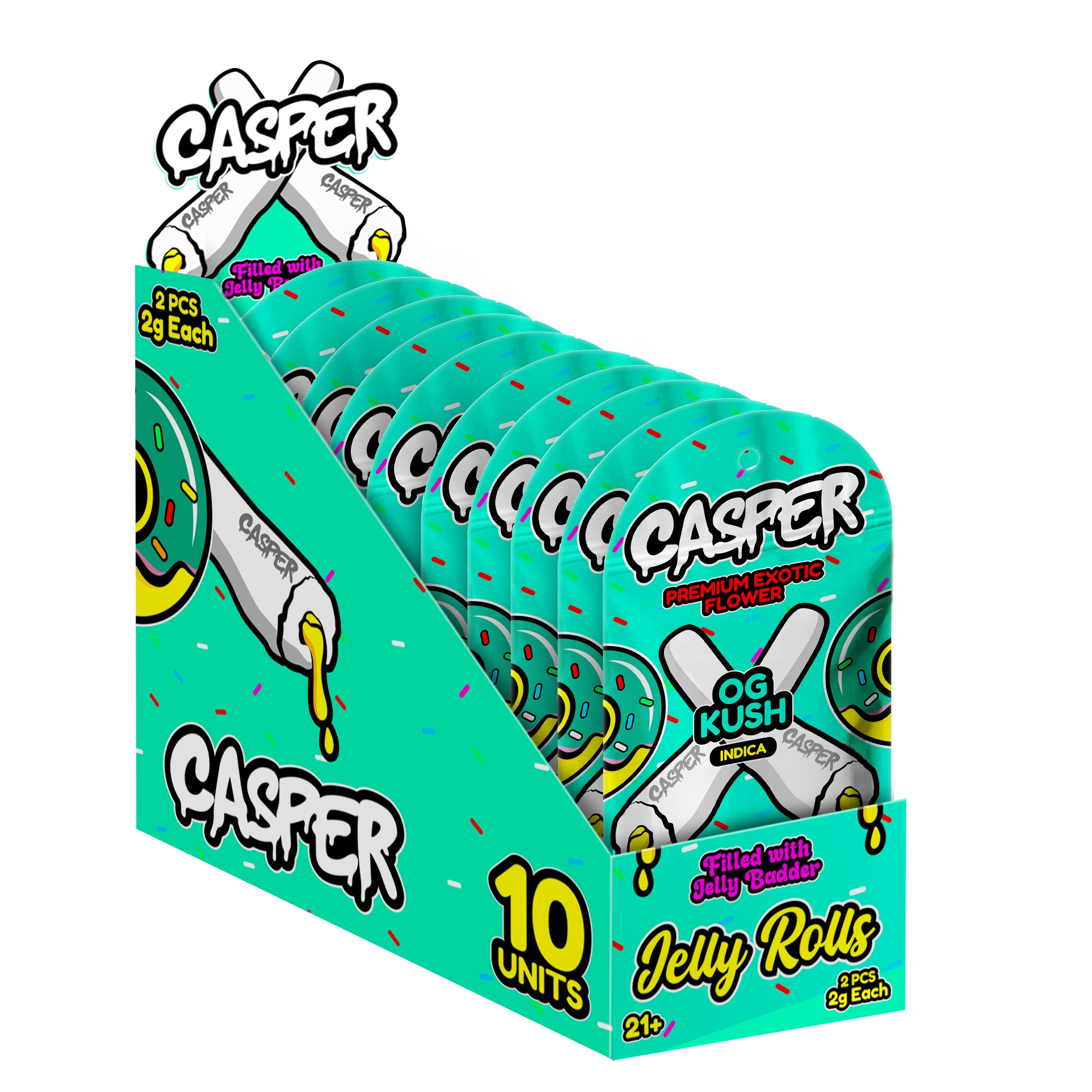 CASPER THC-A JELLY FILLED PRE ROLLS (2G x 2CT/PK)