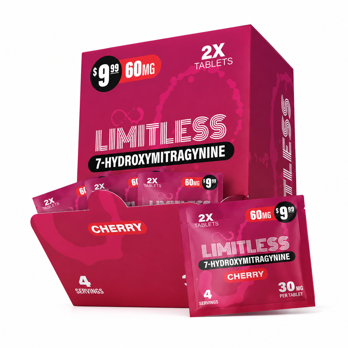 LIMITLESS 7-HYDROXY 30MG TABLET (10CT PACK)