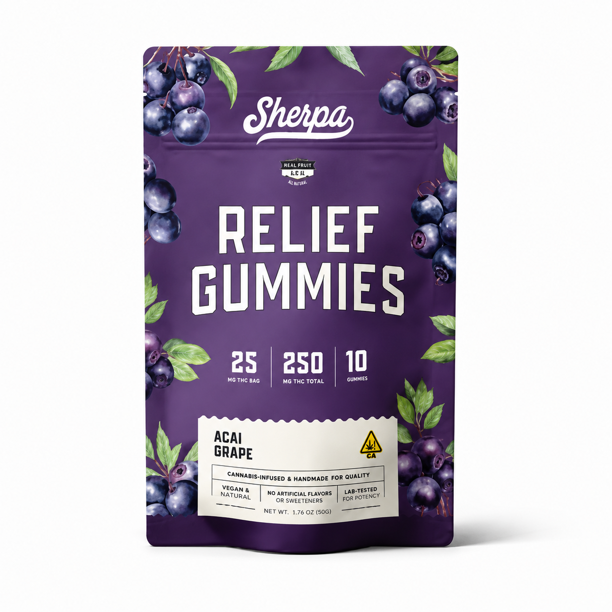 SHERPA 25MG THC GUMMIES BAG (10CT X 25MG)
