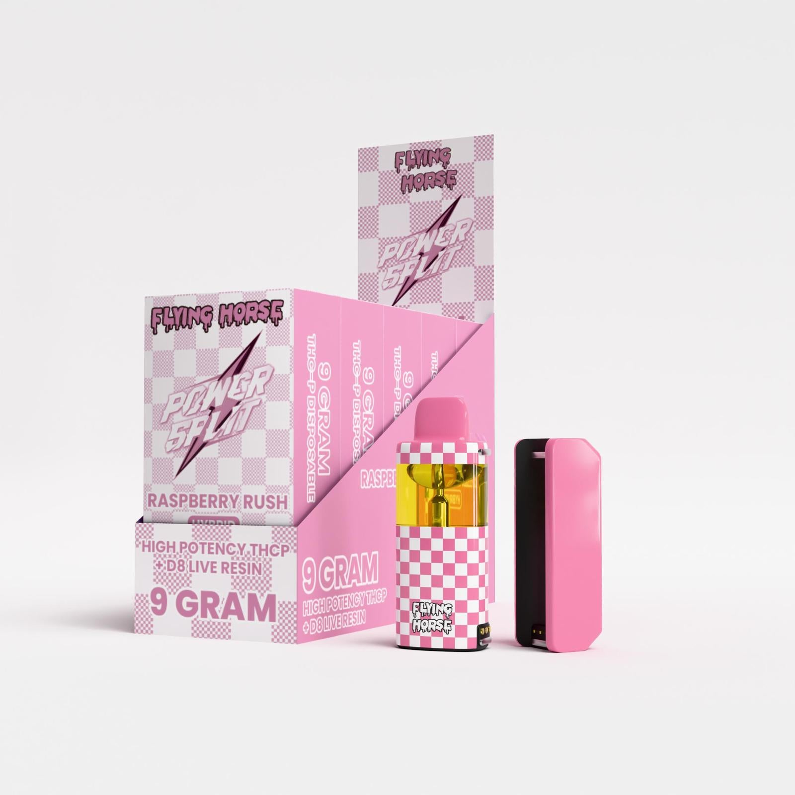 FLYING HORSE POWER SPLIT 9 GRAM KIT HIGH POTENCY THC-P + D8 LIVE RESIN BLEND
