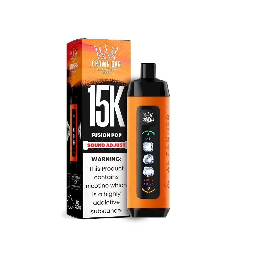 AL FAKHER CROWN BAR 15000 ICE ADJUST DISPOSABLE (5CT DISPLAY)