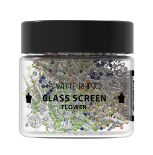 WHITE RHINO GLASS SCREEN FLOWER STYLE
