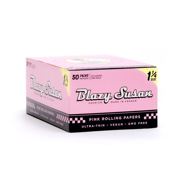 BLAZY SUSAN 1 1/4 ROLLING PAPERS 50PK | PINK