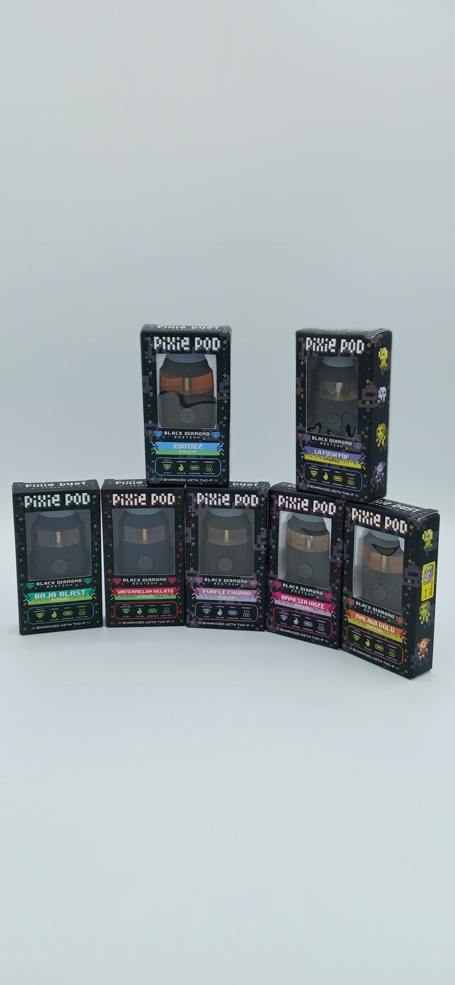 PIXIE POD LIVE DIAMOND BLEND 4 GRAM DISPOSABLE BLACK EDITION (45CT ASSORTED FLAVOR DISPLAY)