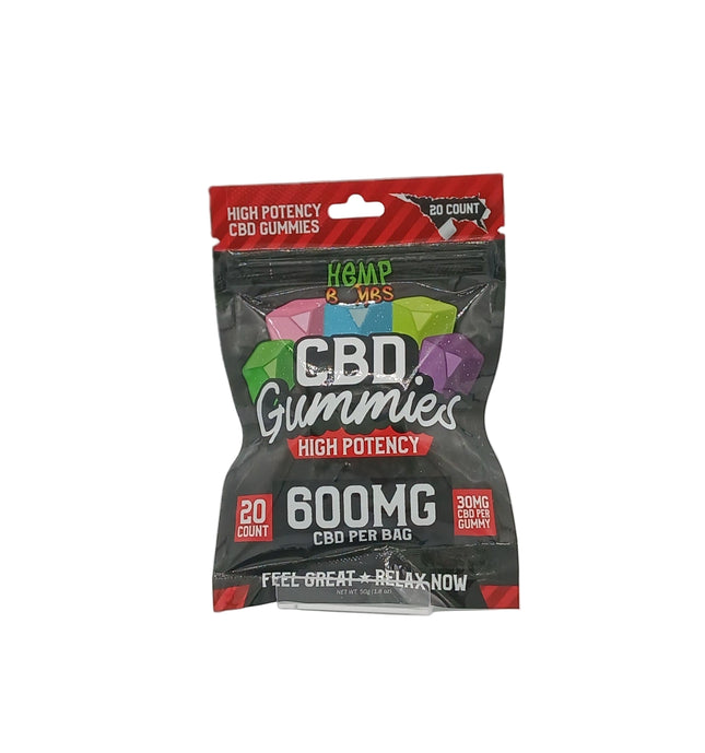 HEMP BOMBS 600MG CBD HIGH POTENCY GUMMIES (20CT/BAGS) | ASSORTED FLAVORS