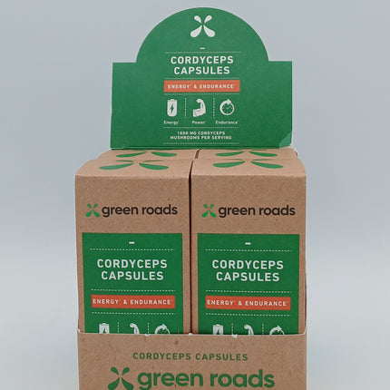 GREEN ROADS CORDYCEPS MUSHROOM CAPSULES (60CT/JAR) | ENERGY & ENDURANCE