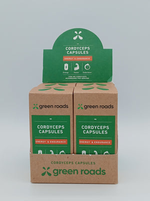 GREEN ROADS CORDYCEPS MUSHROOM CAPSULES (60CT/JAR) | ENERGY & ENDURANCE