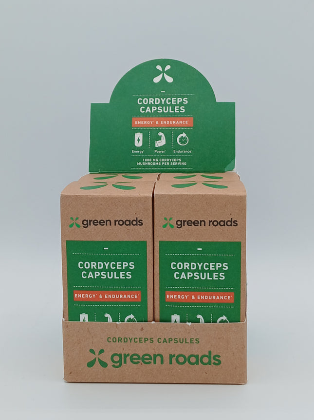 GREEN ROADS CORDYCEPS MUSHROOM CAPSULES (60CT/JAR) | ENERGY & ENDURANCE