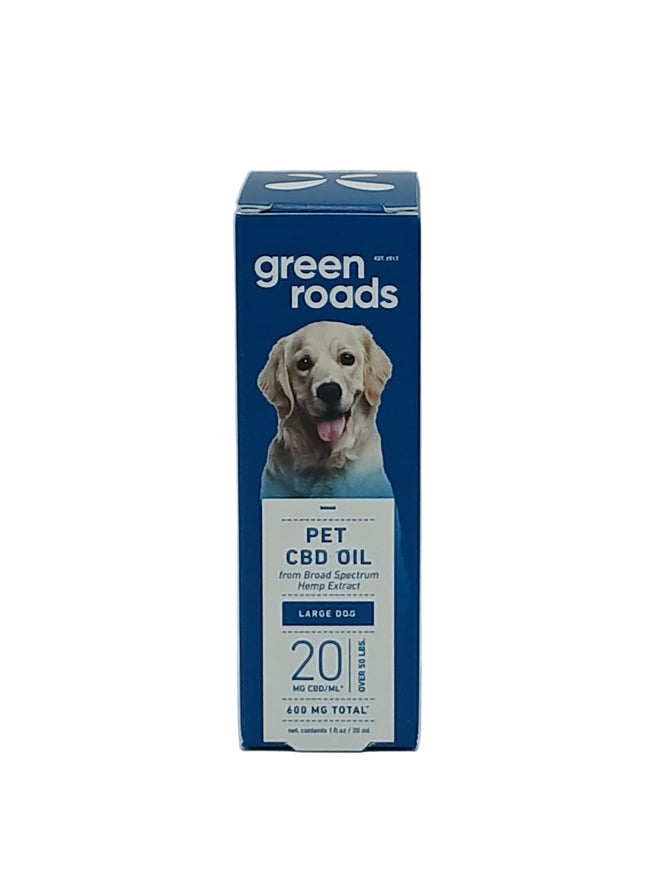 GREEN ROADS 600MG CBD PET OIL | LARGE DOG