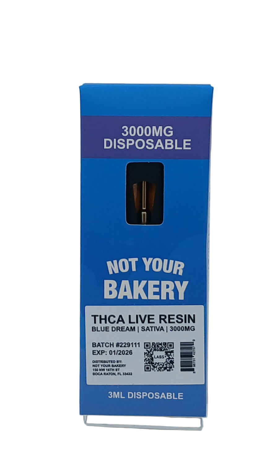 NOT YOUR BAKERY 3 GRAM THCA LIVE RESIN BLEND DISPOSABLE