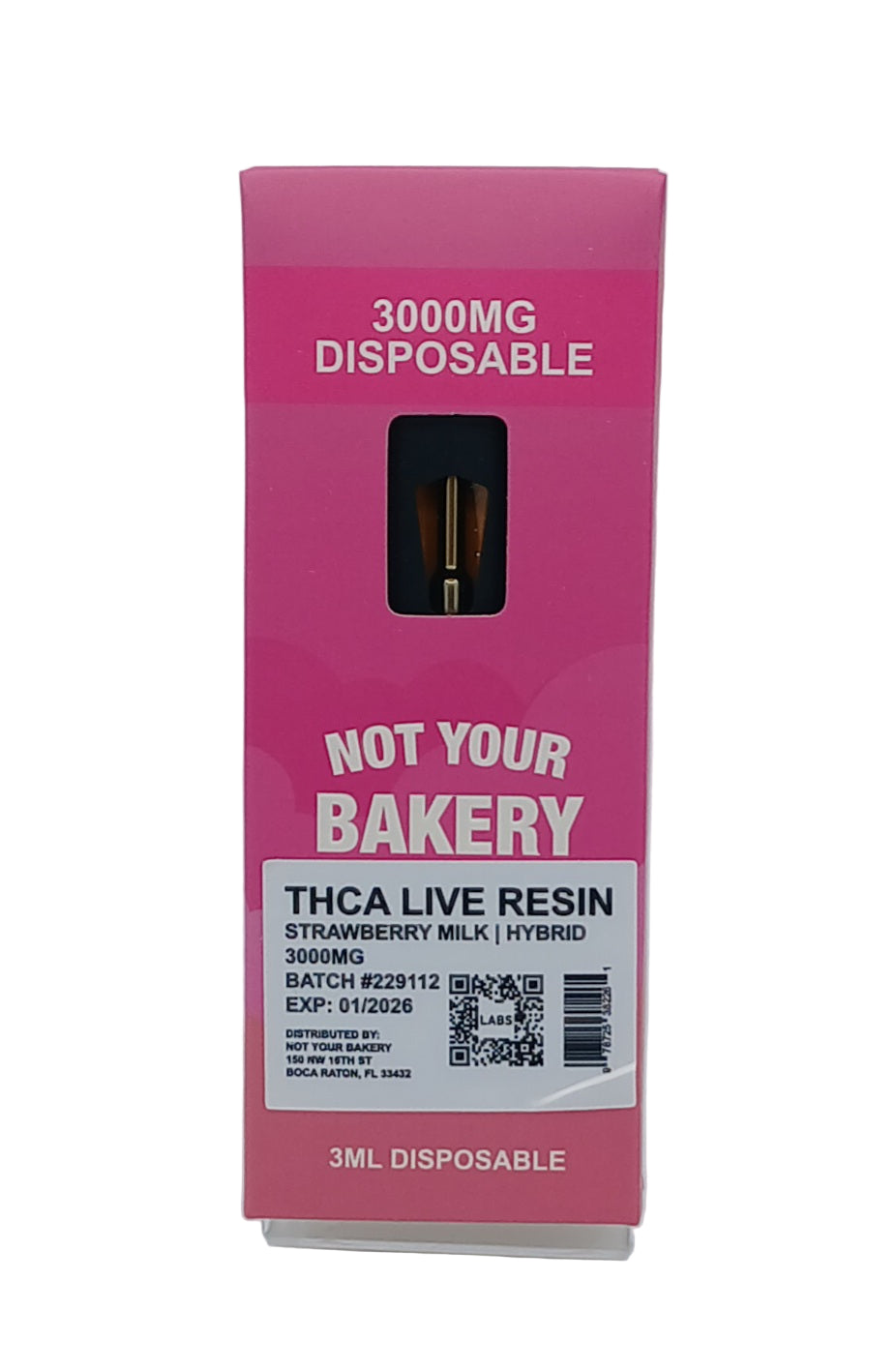 NOT YOUR BAKERY 3 GRAM THCA LIVE RESIN BLEND DISPOSABLE