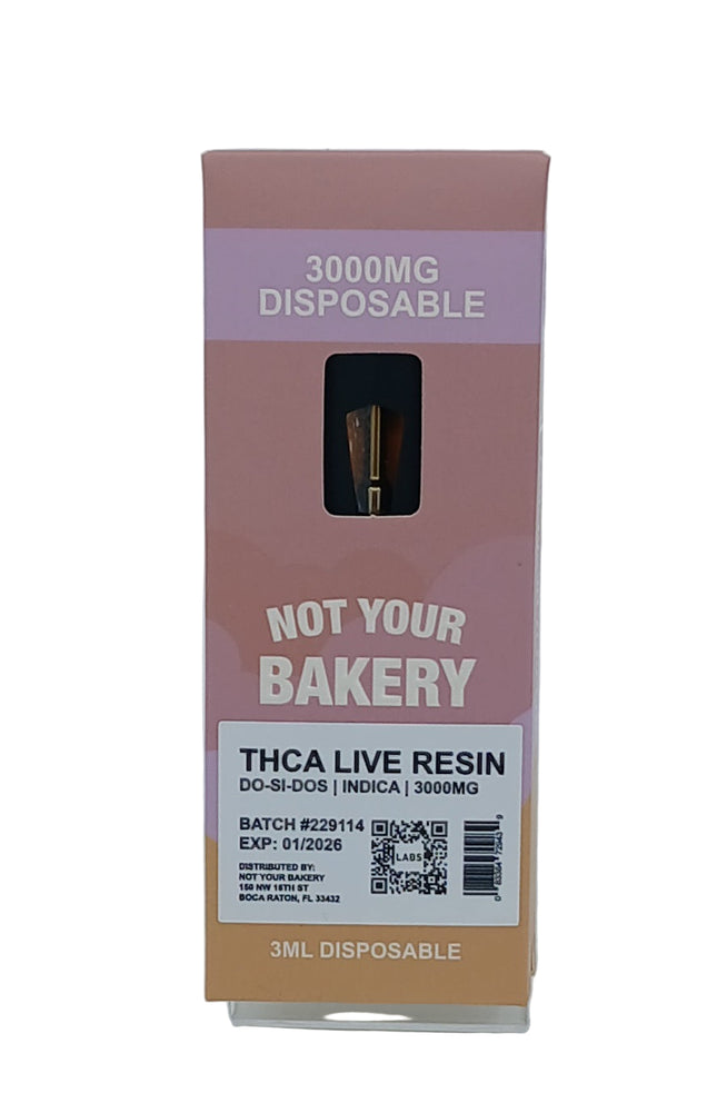 NOT YOUR BAKERY 3 GRAM THCA LIVE RESIN BLEND DISPOSABLE