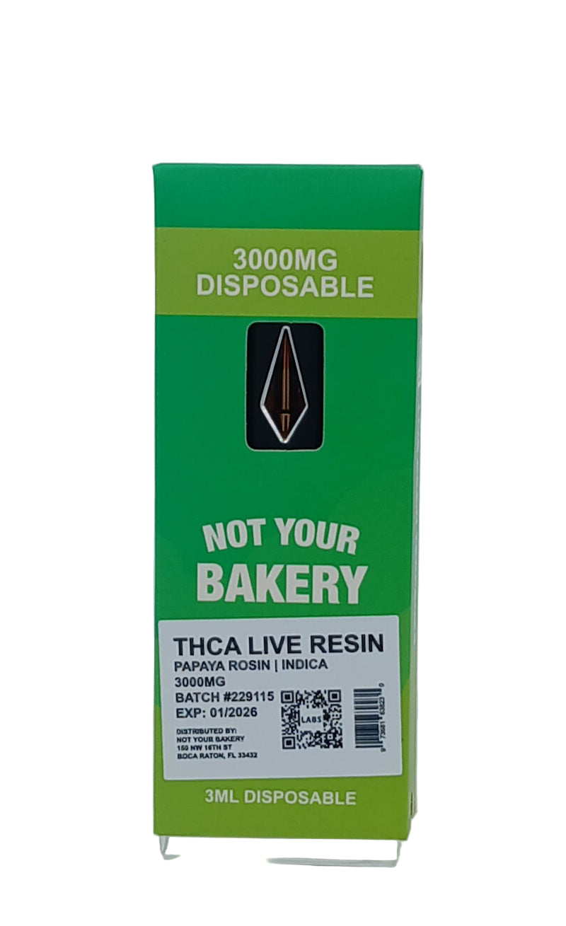 NOT YOUR BAKERY 3 GRAM THCA LIVE RESIN BLEND DISPOSABLE
