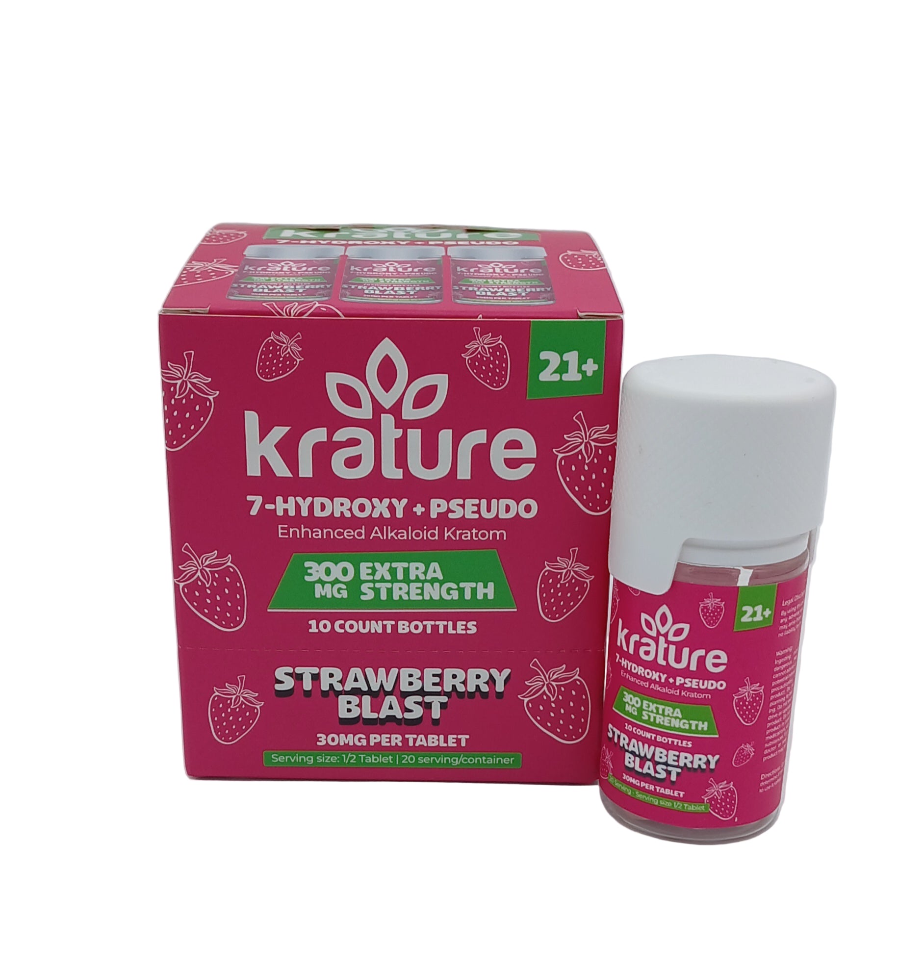 KRATURE 30MG 7-HYDROXY + PSEUDO TABLETS (10CT/JARS , 300MG/JAR)