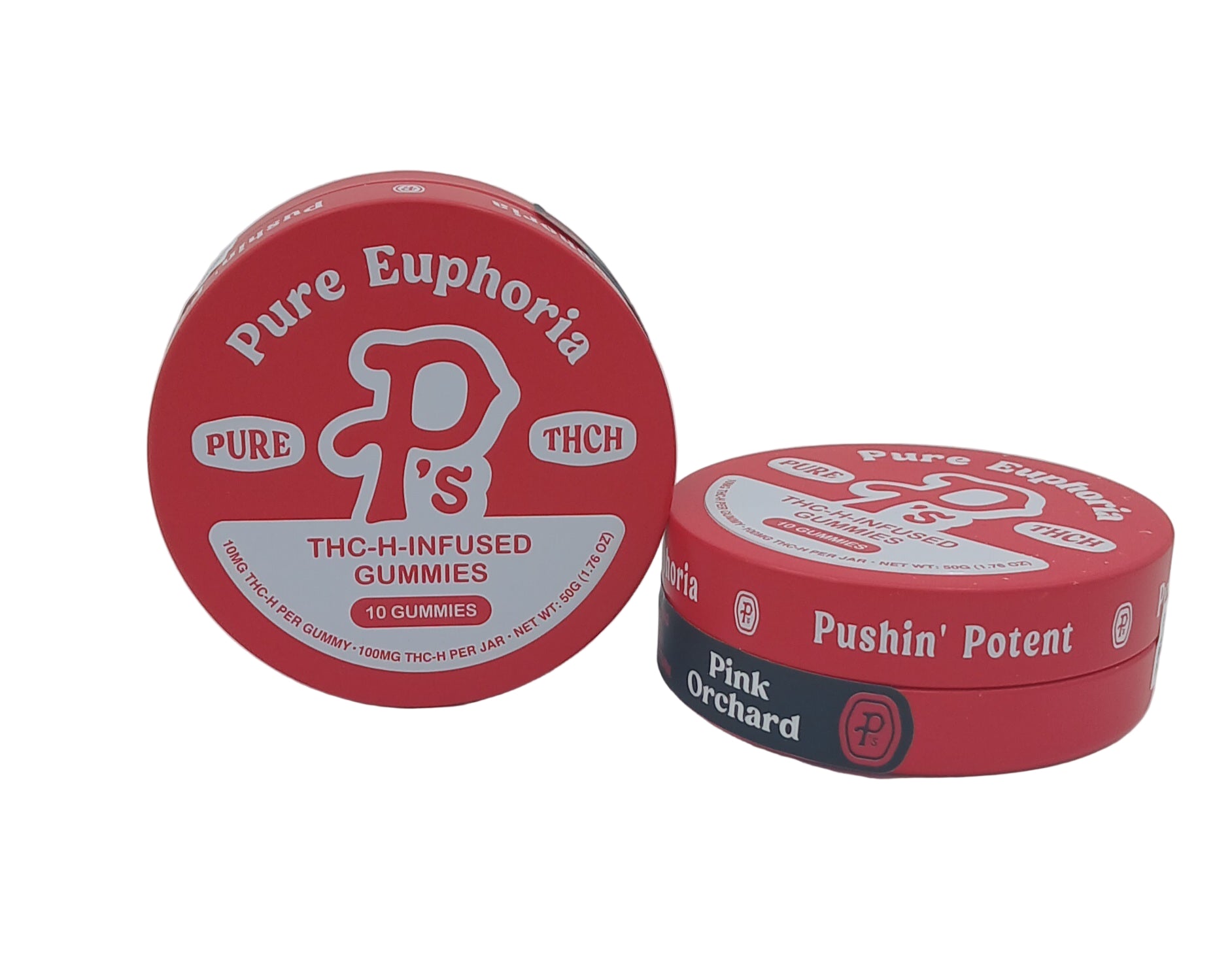 PURE P'S THCH INFUSED GUMMIES 10MG PER GUMMY (10CT TIN)