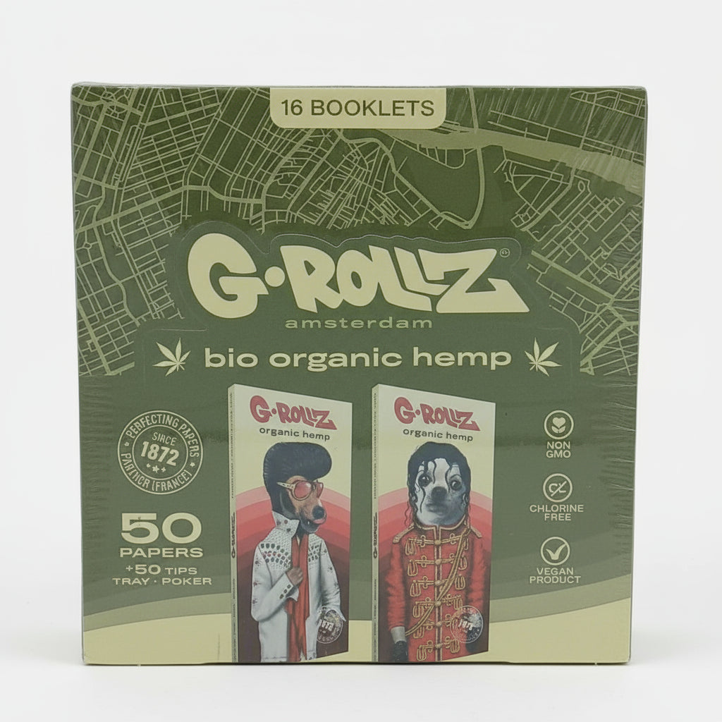 G-ROLLZ ASSORTED 50CT KING SLIM ROLLING PAPERS + TIPS (16 BOOKLETS)