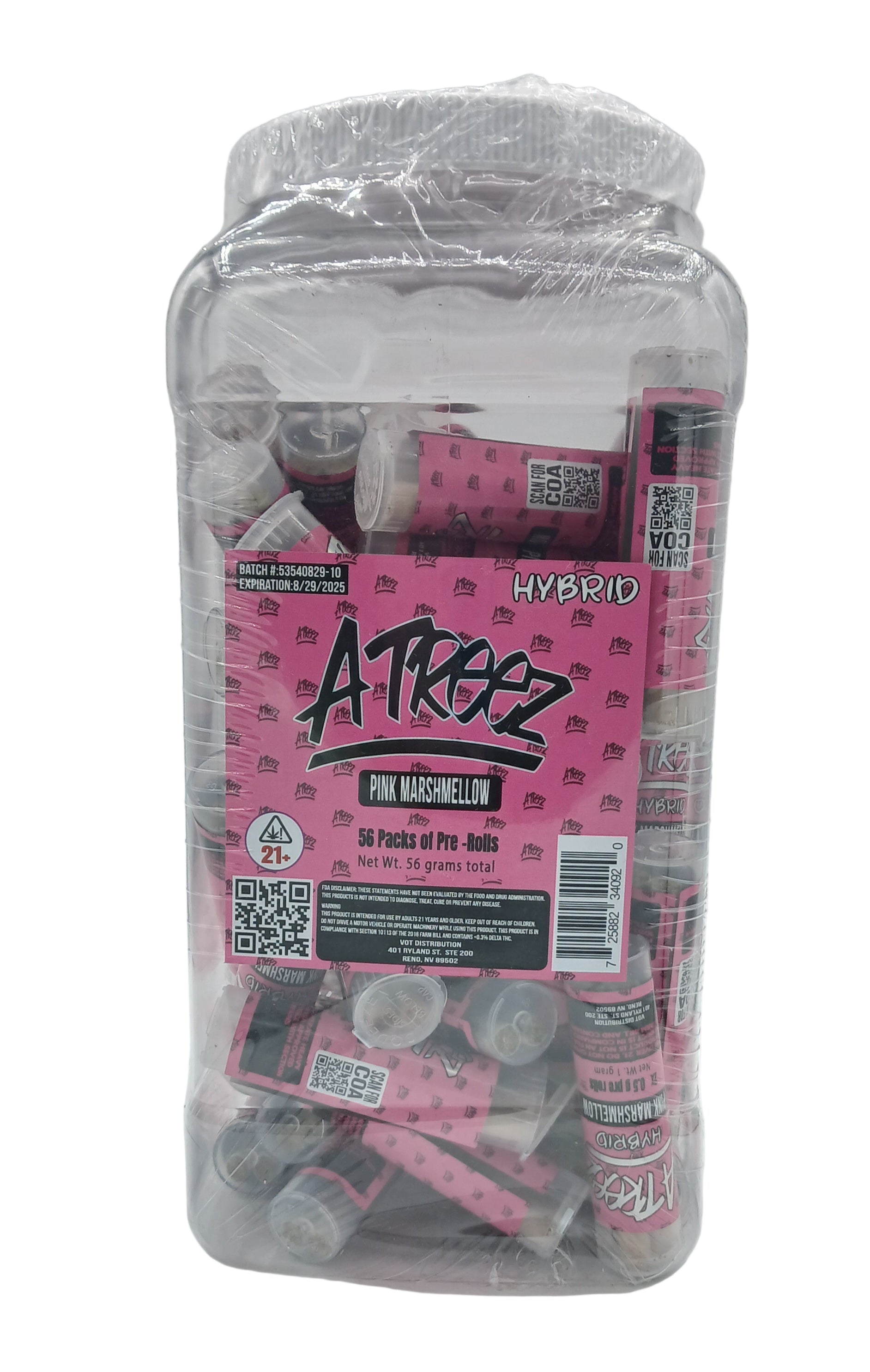 ATREEZ 1 GRAM THC-A PRE ROLLS (56CT/JAR)
