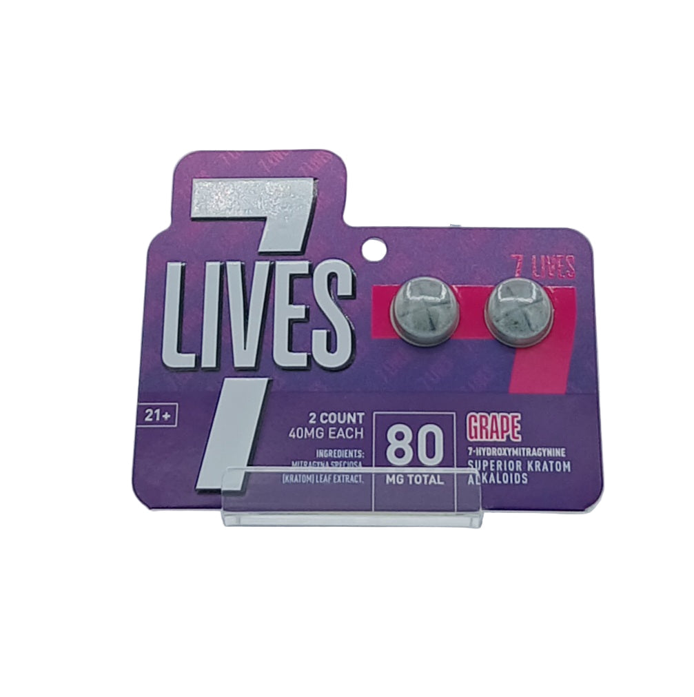 7-LIVES 7-HYDROXY 40MG CHEWABLE TABLETS (2CT/PACK)