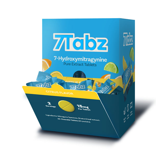 7TABZ 15MG 7-HYDROXYMITRAGYNINE PURE EXTRACT CHEWABLE TABLETS (40CT/BOX)