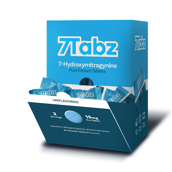 7TABZ 15MG 7-HYDROXYMITRAGYNINE PURE EXTRACT CHEWABLE TABLETS (40CT/BOX)