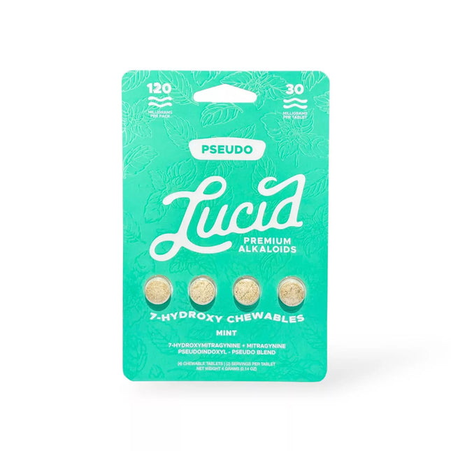 LUCID PREMIUM ALKALOIDS 7-HYDROXY CHEWABLE TABS 30MG/TAB (4CT/PACK) PSEUDO BLEND