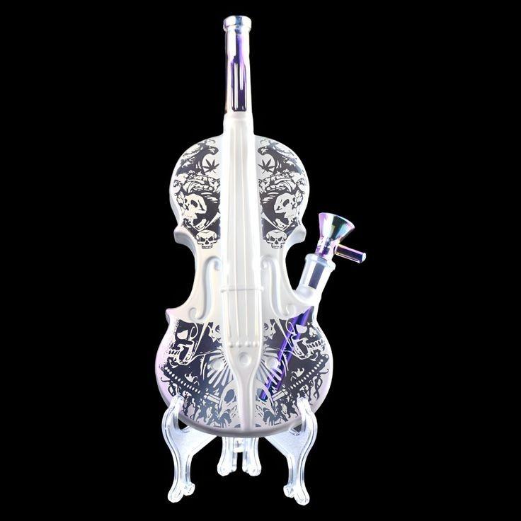 11" VIOLIN ELECTROPLATED WATER PIPE WITH STAND