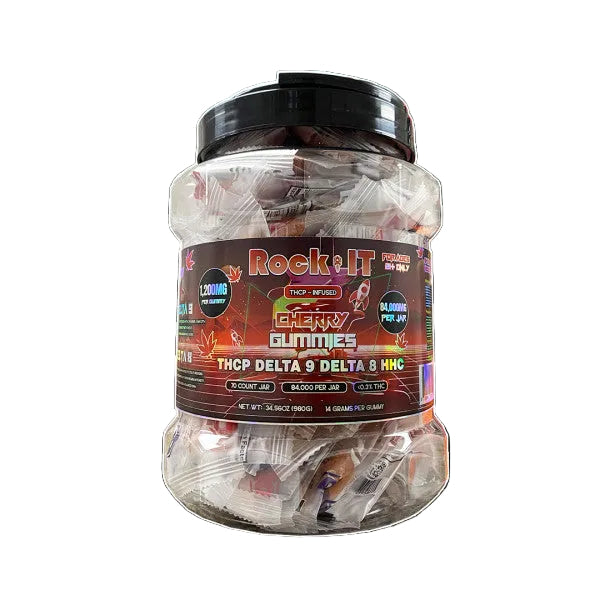 ROCK IT 84,000MG HIGH POTENCY THCP HHC D8 GUMMIES (1200MG PER BAG) (70 BAG DISPLAY)