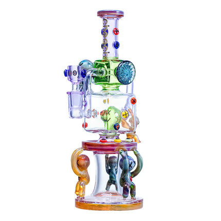 CHEECH "ALIENS LIFTING THE KING" WATER PIPE