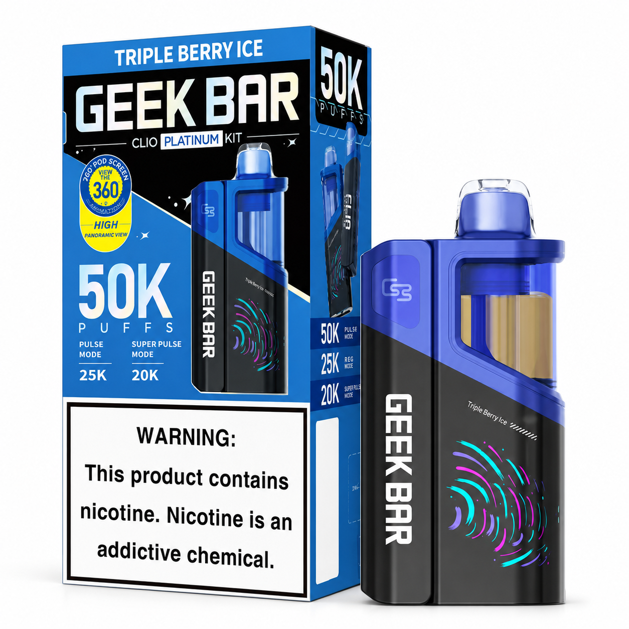 GEEK BAR CLIO PLATINUM POD 50000 PUFFS (5CT DISPLAY)