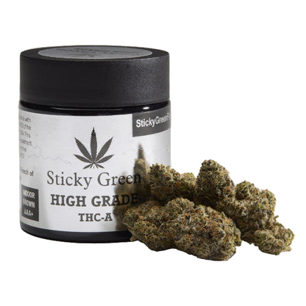 STICKY GREEN HIGH GRADE THC-A + THC-P 3.5G FLOWER