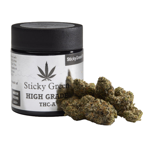 STICKY GREEN HIGH GRADE THC-A + THC-P 3.5G FLOWER