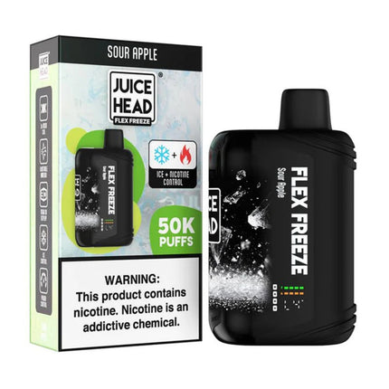 JUICE HEAD FLEX FREEZE ICE-NIC CONTROL 50K 5% DISPOSABLE (5CT/DISPLAY)