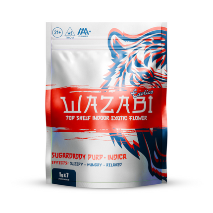 WAZABI TOP SHELF INDOOR EXOTIC FLOWER 1G X 7 JARS / BAG