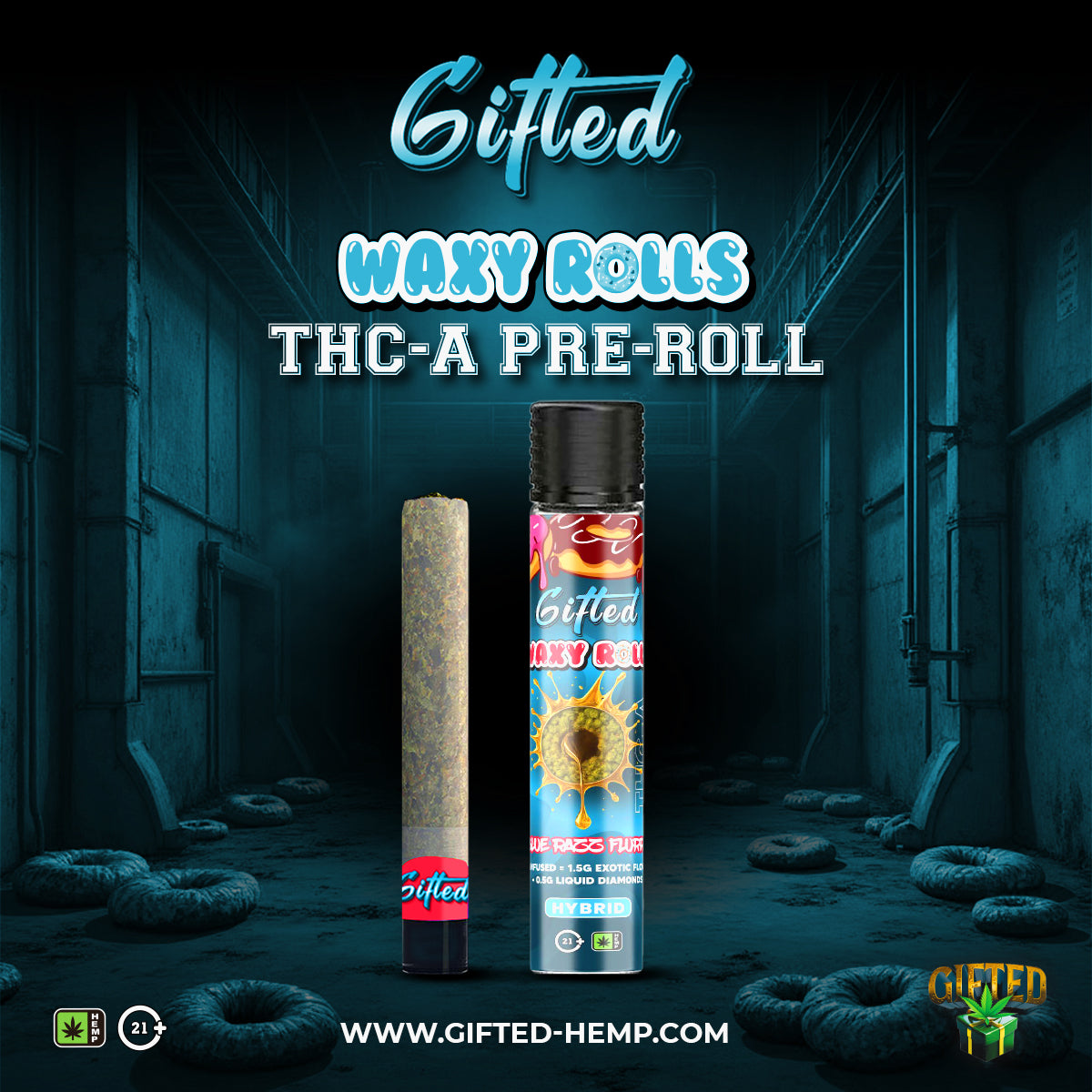 GIFTED 2G THC-A HEXA FLAVOR HASH HOLES (24CT/BOX) | ASSORTED FLAVORS