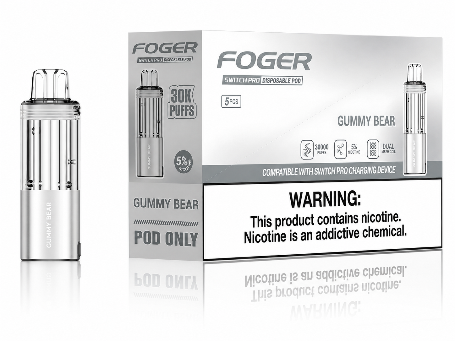 FOGR SWITCH PRO DISPOSABLE POD 30K PUFFS (5CT DISPLAY)