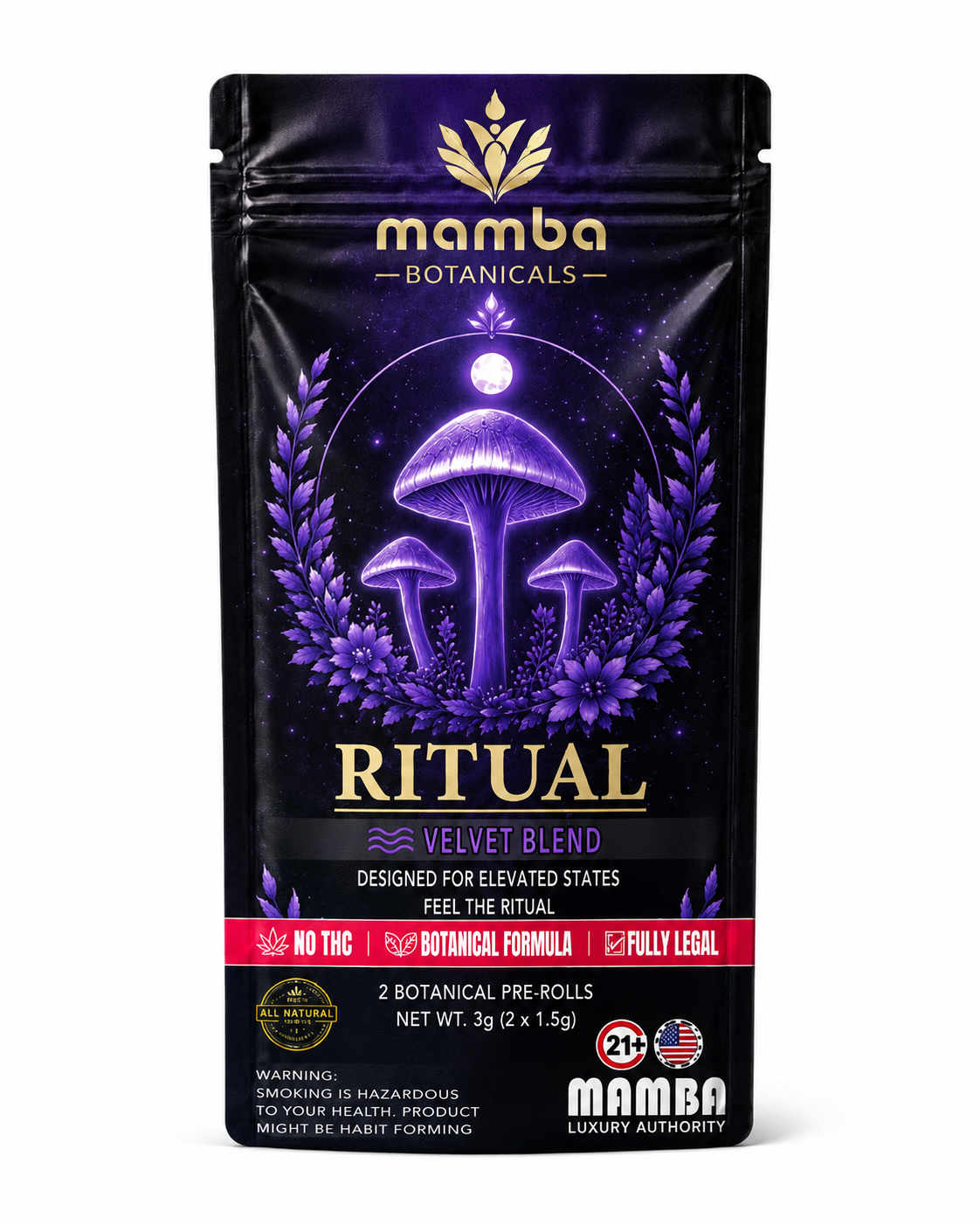 MAMBA RITUAL BOTANICAL 3G PRE ROLLS PACK (10CT BOX)