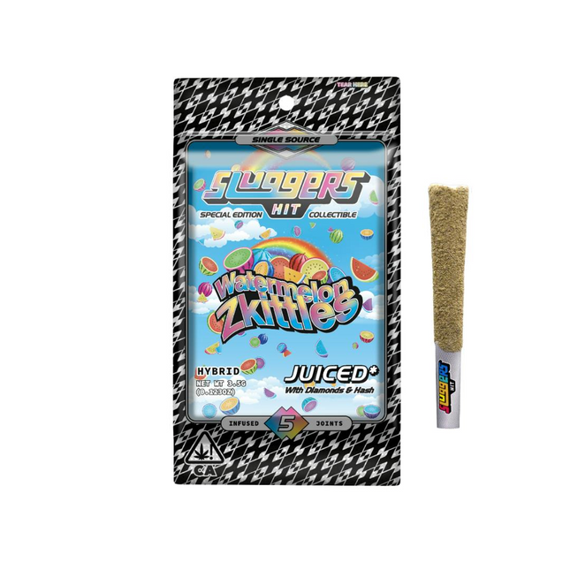 SLUGGERS 0.7G THC-A DIAMOND JUICED PRE ROLL COLLECTIBLES (5CT/PK)