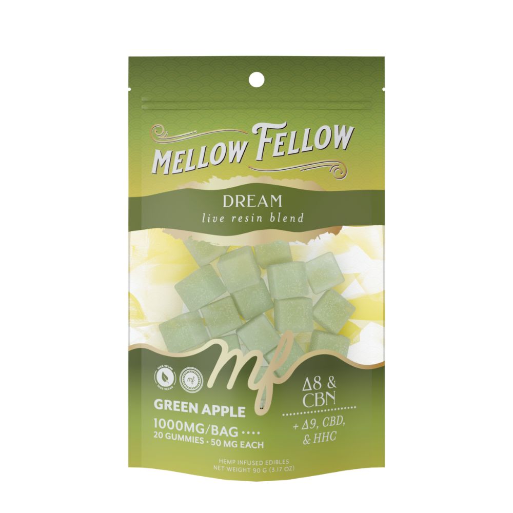 MELLOW FELLOW 50MG LIVE RESIN GUMMIES (20CT BAG)