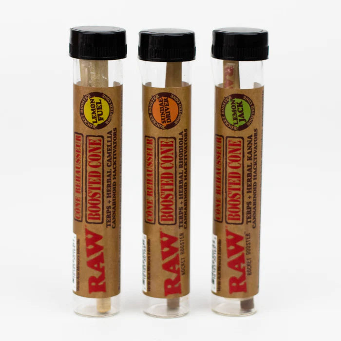 RAW ROCKET BOOSTER TERPS + HERBAL CANNABINOID CONES (12 BOOSTED CONES PER BOX)
