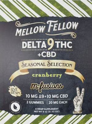 MELLOW FELLOW DELTA-9 THC + CBD SEASONAL SELECTION M-FUSIONS 30PACK/DISPLAY 2GUMMY/PACK 20MG/GUMMY | SEASONAL SELECTION