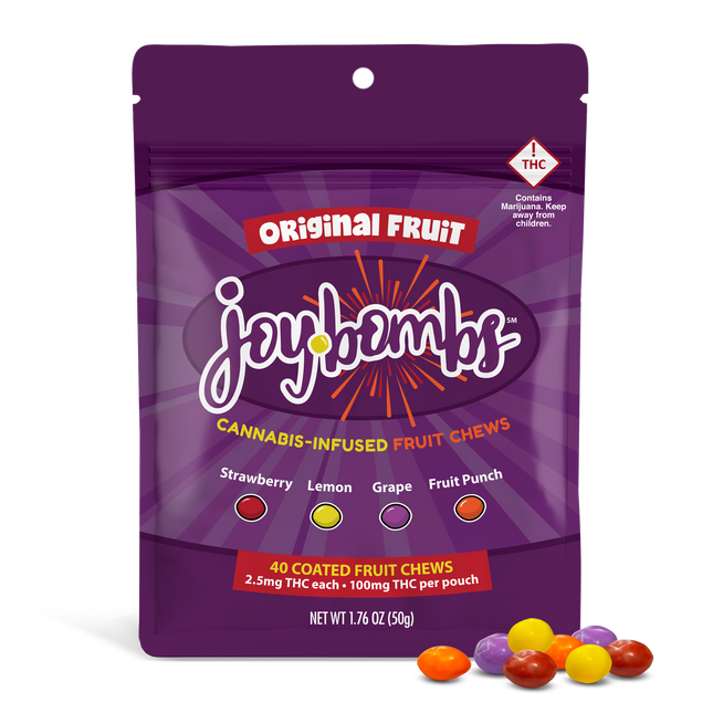 JOYBOMBS 100MG HD9 THC INFUSED CANDY COATED HEMP CHEWS