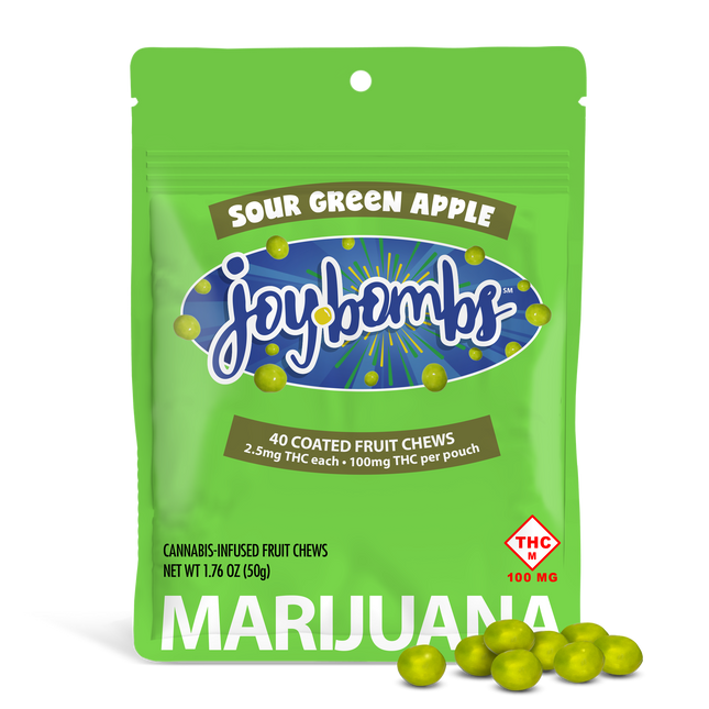 JOYBOMBS 100MG HD9 THC INFUSED CANDY COATED HEMP CHEWS