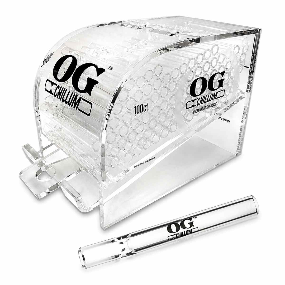 CLEAR OG CHILLUM PIPE (100PC)