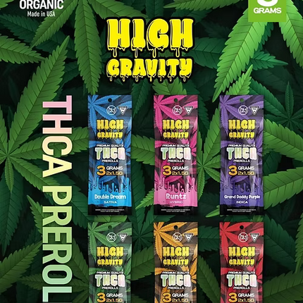 HIGH GRAVITY 2X1.5GM THC-A PRE ROLLS
