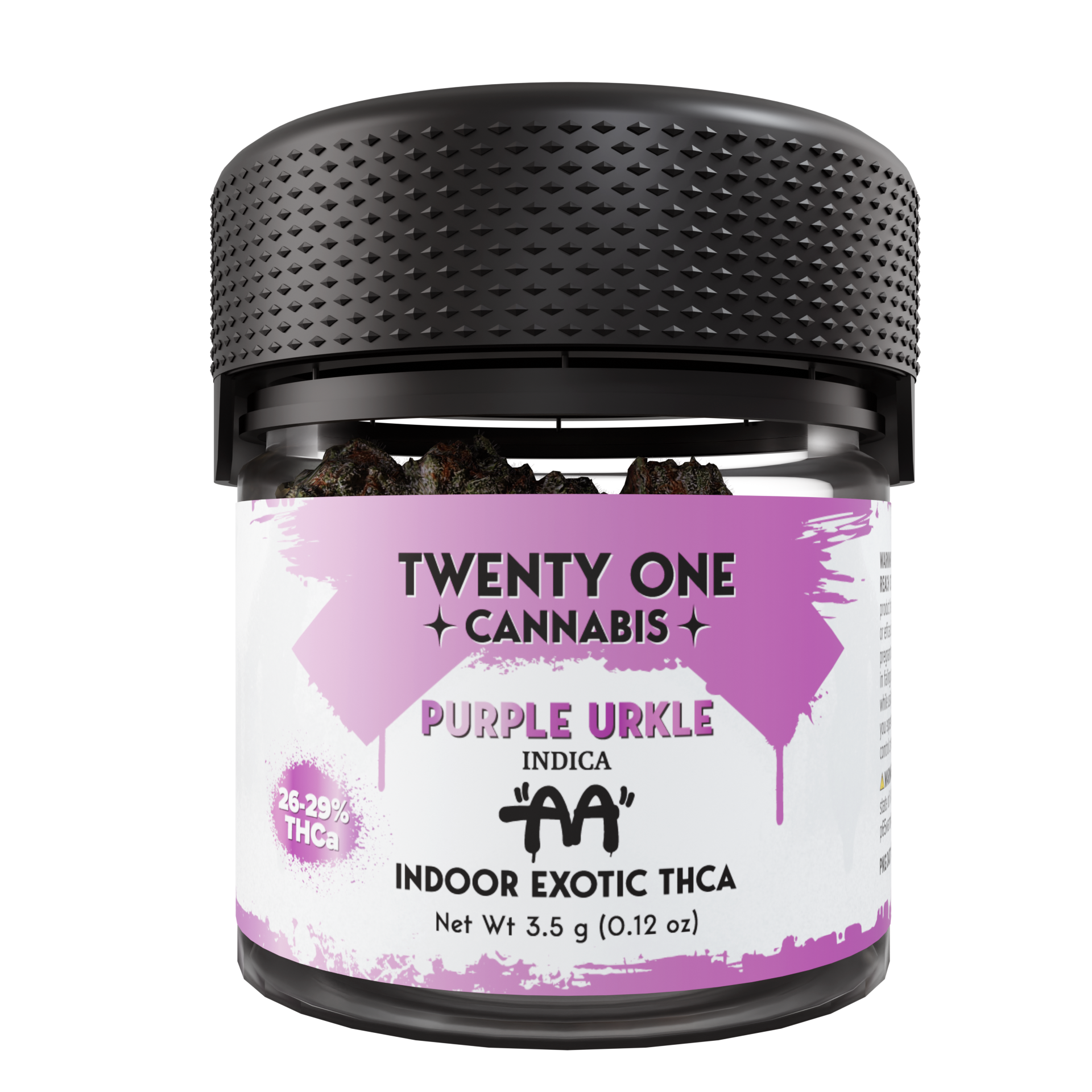 TWENTY ONE CANNABIS AA 3.5 GRAM THC-A FLOWER JAR