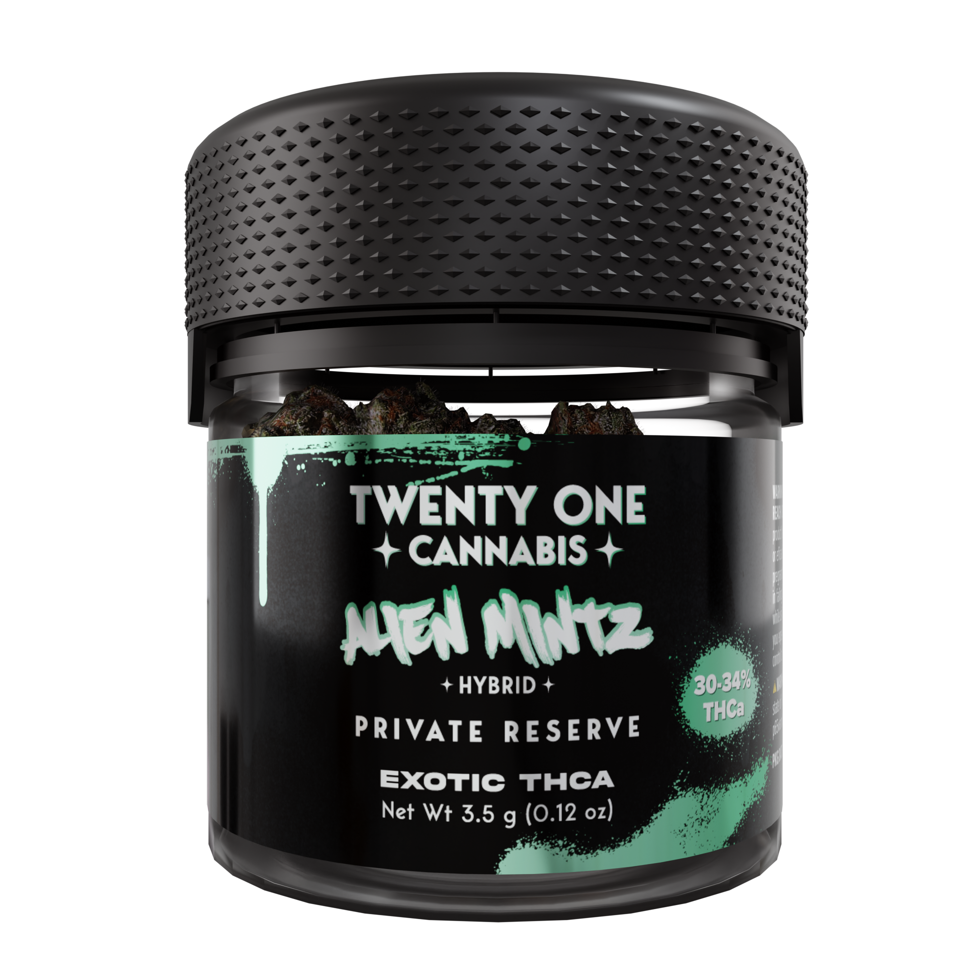 TWENTY ONE CANNABIS PRIVATE RESERVE 3.5 GRAM THC-A FLOWER JAR