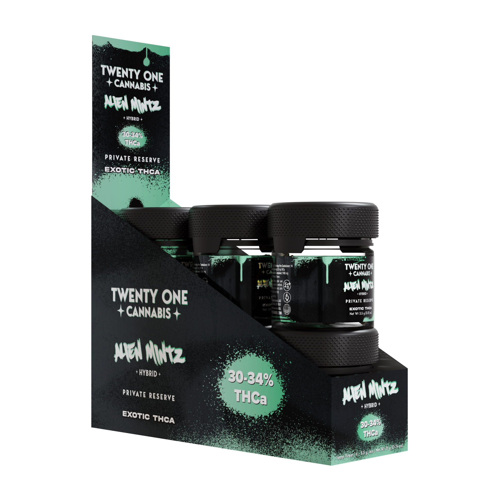 TWENTY ONE CANNABIS PRIVATE RESERVE 3.5 GRAM THC-A FLOWER JAR
